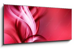 Obraz 1D panorama - 120 x 50 cm F_AB88531089 - abstract art red waves background