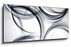 Obraz 1D panorama - 120 x 50 cm F_AB89214074 - gray chaos modern wave background - ed chaos modern vln pozad