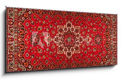 Obraz 1D panorama - 120 x 50 cm F_AB89760942 - Old Persian carpet with pattern. top view - Star persk koberec se vzorem. pohled shora