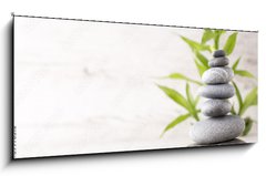 Obraz 1D panorama - 120 x 50 cm F_AB89978310 - Spa stones.