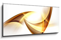 Obraz 1D panorama - 120 x 50 cm F_AB90923016 - Fractal Gold Abstract Design