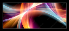 Skleněný obraz 1D panorama - 120 x 50 cm F_AB93057815 - Abstract Colorful Wave Design Background