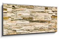 Sklenn obraz 1D panorama - 120 x 50 cm F_AB94014137 - sandstone masonwork - pskovcov zednick prce