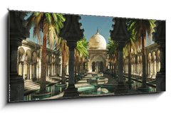 Sklenn obraz 1D panorama - 120 x 50 cm F_AB96469256 - The Magic of the Orient, 3d CG - Kouzlo Orientu, 3D CG