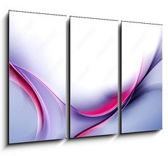 Obraz 3D tdln - 105 x 70 cm F_BB100035774 - Awesome Abstract Blue Purple Wave Design