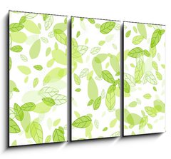 Obraz 3D tdln - 105 x 70 cm F_BB100440261 - seamless background with green leaves