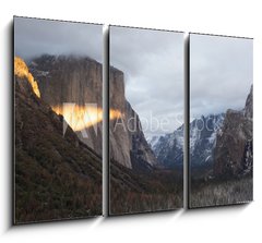 Obraz 3D tdln - 105 x 70 cm F_BB100676210 - lit the tunnel view winter