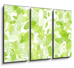 Obraz 3D tdln - 105 x 70 cm F_BB100698085 - seamless background with green leaves - bezev pozad se zelenmi listy