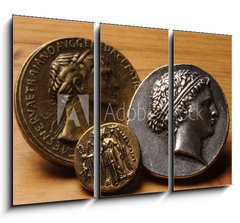 Obraz 3D tdln - 105 x 70 cm F_BB101673330 - Sesterzio Estatero Sestertius Stater Statere Numismatica Sesterce Tetradracma  Sestercio coin Sesterz Numismatics ancient  rome  greek  starter 