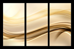 Obraz 3D tdln - 105 x 70 cm F_BB103336447 - Abstract background with gold lines and waves. Composition of shadows and lights