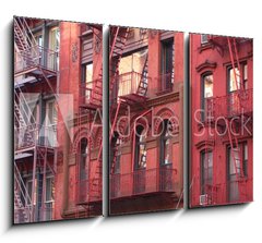 Obraz 3D tdln - 105 x 70 cm F_BB103342306 - New York City / Fire escape