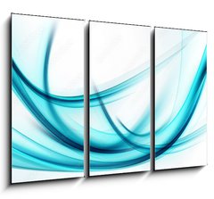Obraz 3D tdln - 105 x 70 cm F_BB104192580 - Abstract Blue Wave Background Design