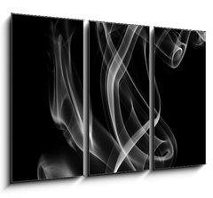 Obraz   Smoke abstract, isolated on black background., 105 x 70 cm