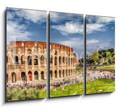 Obraz 3D tdln - 105 x 70 cm F_BB107807294 - Panoramic view of the Colosseum and Arch of Constantine, Rome