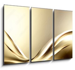 Obraz 3D tdln - 105 x 70 cm F_BB109609788 - Fractal Abstract Gold Wave Design Background
