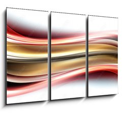 Obraz 3D tdln - 105 x 70 cm F_BB109610245 - Modern Shiny Abstract Wave Design