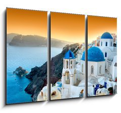 Obraz 3D tdln - 105 x 70 cm F_BB11617163 - Santorini - Oia