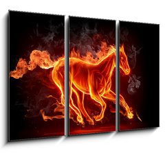 Obraz 3D tdln - 105 x 70 cm F_BB11746508 - Fiery stallion - Ohniv hebec