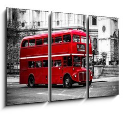 Obraz 3D tdln - 105 x 70 cm F_BB122358644 - Londons iconic double decker bus.