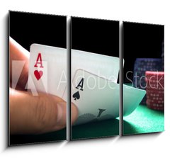 Obraz   Zwei Asse beim Texas Holdem Poker., 105 x 70 cm
