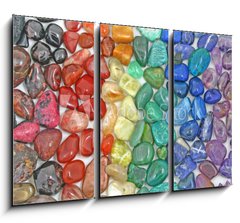Obraz 3D tdln - 105 x 70 cm F_BB12481854 - Crystal tumbled chakra stones - Kilov kamenn akry klesly