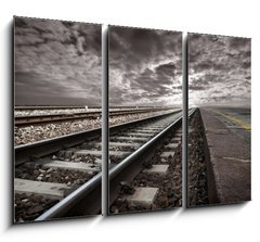 Obraz 3D tdln - 105 x 70 cm F_BB12591231 - railway