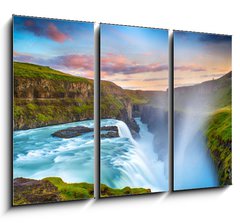 Obraz 3D tdln - 105 x 70 cm F_BB126702165 - Gulfoss Falls, Iceland