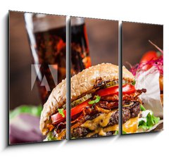 Obraz   Close up of home made burgers, 105 x 70 cm