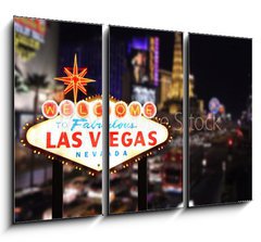 Obraz 3D tdln - 105 x 70 cm F_BB13126695 - Welcome to Las Vegas Nevada