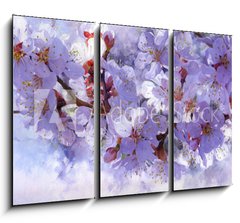 Obraz 3D tdln - 105 x 70 cm F_BB139001398 - Flowering branch. Painted oil paints on canvas.