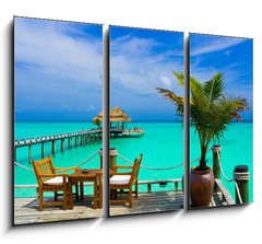 Obraz 3D tdln - 105 x 70 cm F_BB14077352 - Cafe on the beach - Kavrna na pli