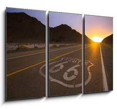 Obraz 3D tdln - 105 x 70 cm F_BB14224539 - Historical route 66