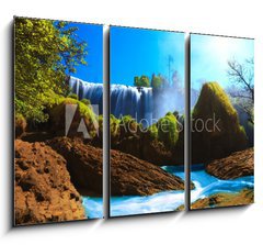 Obraz 3D tdln - 105 x 70 cm F_BB14492733 - Elephant waterfall