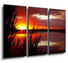 Obraz   Sunrise on like, 105 x 70 cm
