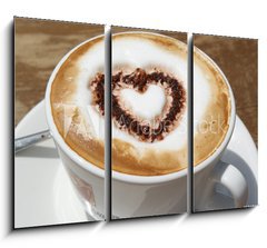 Obraz 3D tdln - 105 x 70 cm F_BB15458903 - Kaffee mit Herz