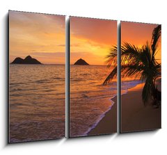 Obraz 3D tdln - 105 x 70 cm F_BB15507041 - Pacific sunrise at Lanikai beach in Hawaii - Pacifik vchod slunce na pli Lanikai na Havaji