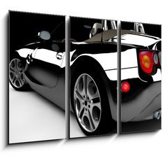Obraz 3D tdln - 105 x 70 cm F_BB15700526 - Black car