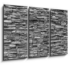 Obraz 3D tdln - 105 x 70 cm F_BB165501117 - White brick stone wall.