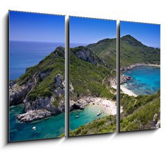 Obraz 3D tdln - 105 x 70 cm F_BB16612421 - Green and blue beaches