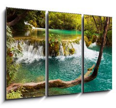 Obraz 3D tdln - 105 x 70 cm F_BB16639493 - Plitvice lakes in Croatia