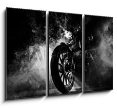 Obraz   High power motorcycle chopper at night., 105 x 70 cm