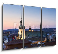 Obraz 3D tdln - 105 x 70 cm F_BB172816175 - Old town of Brno as seen from the town hall tower.