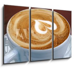 Obraz 3D tdln - 105 x 70 cm F_BB17603905 - Cappuccino mit Herz