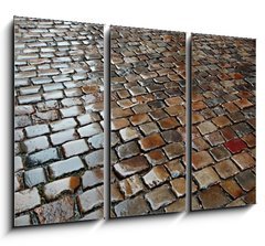 Obraz 3D tdln - 105 x 70 cm F_BB176627639 - Wet Stone Pavement