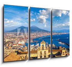Obraz 3D tdln - 105 x 70 cm F_BB181078879 - Napoli  and mount Vesuvius in  Italy