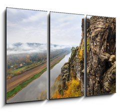 Obraz 3D tdln - 105 x 70 cm F_BB181301221 - View over Elbe river