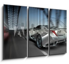 Obraz 3D tdln - 105 x 70 cm F_BB18252967 - Car on bridge