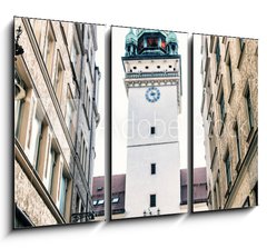 Obraz   Old town hall in Brno, Czech republic, blue filter, 105 x 70 cm