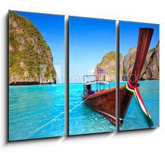 Obraz   Longtail boat at Maya bay, 105 x 70 cm