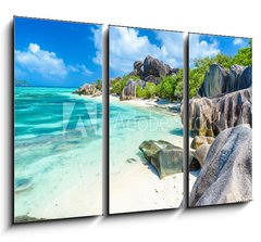 Obraz 3D tdln - 105 x 70 cm F_BB199617709 - Source d`Argent Beach at island La Digue, Seychelles
